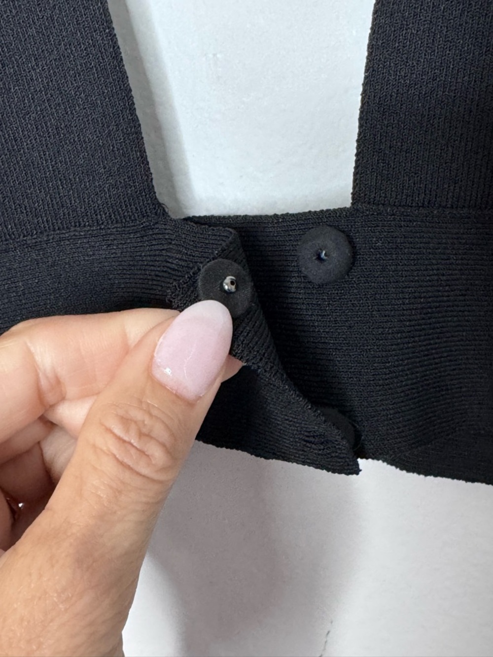 Prada Deep V Plunge Stretch Knit Crop Top Micro Cardigan L/ XL - Picture 5 of 8